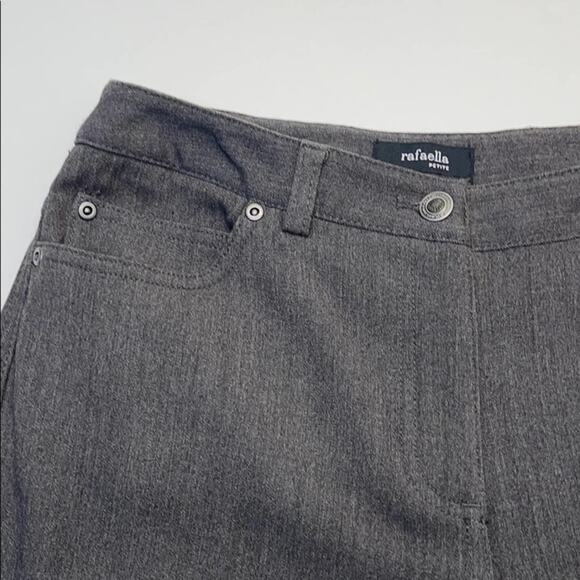 RAFAELLA Womens 8P Gray Straight Leg Dress Pants - Picture 2 of 4